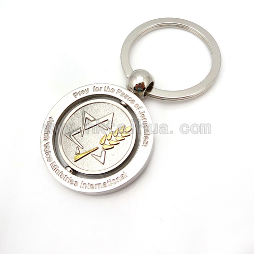 round metal keychain